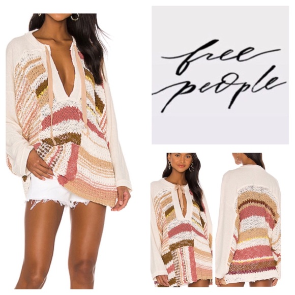 Free People Bayside Knit Tunic Pullover 